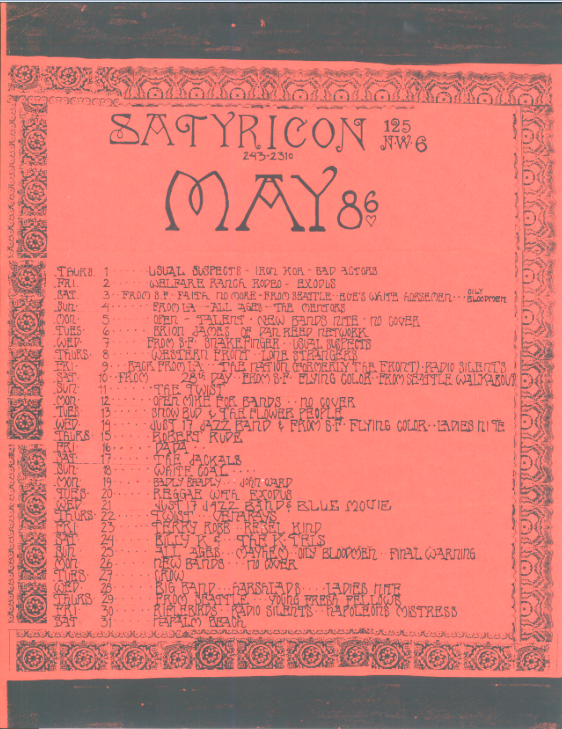 May 1986 Calendar